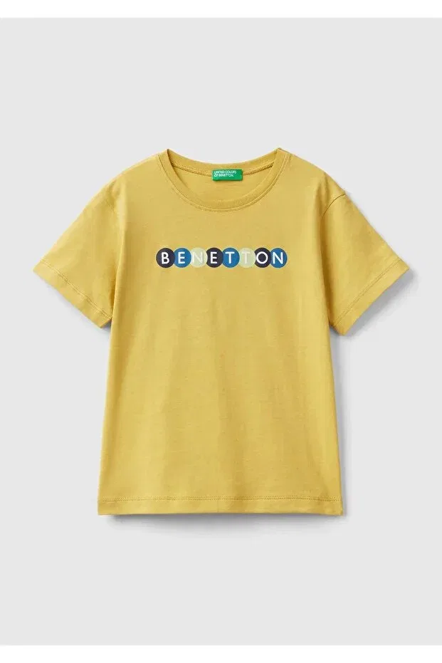 Детская футболка для мальчиков с длинным рукавом United Colors Of Benetton, Mustard Yellow