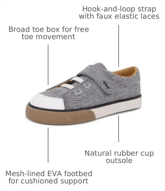 Детские кроссовки для мальчиков Alex See Kai Run, Gray Linen — фото 3