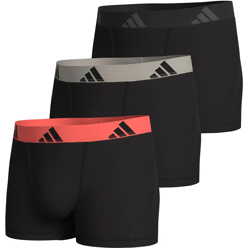 Боксеры Active Flex Cotton, 3 шт, Adidas, черный — фото 3