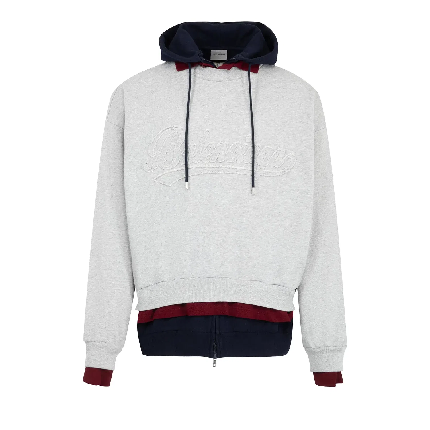 Свитшот Balenciaga Layered Crewneck, серый