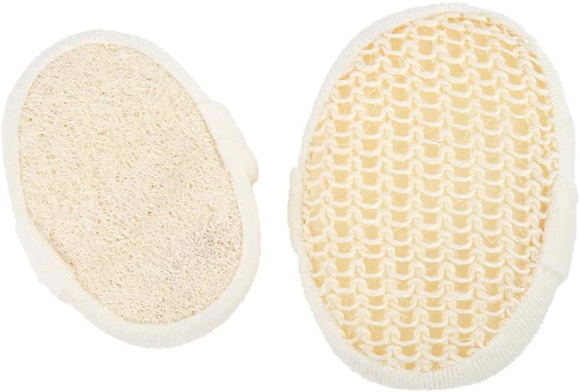 Набор мочалок для душа, люфа, Housoutil, 6 шт, 15x10.5 см, Beige