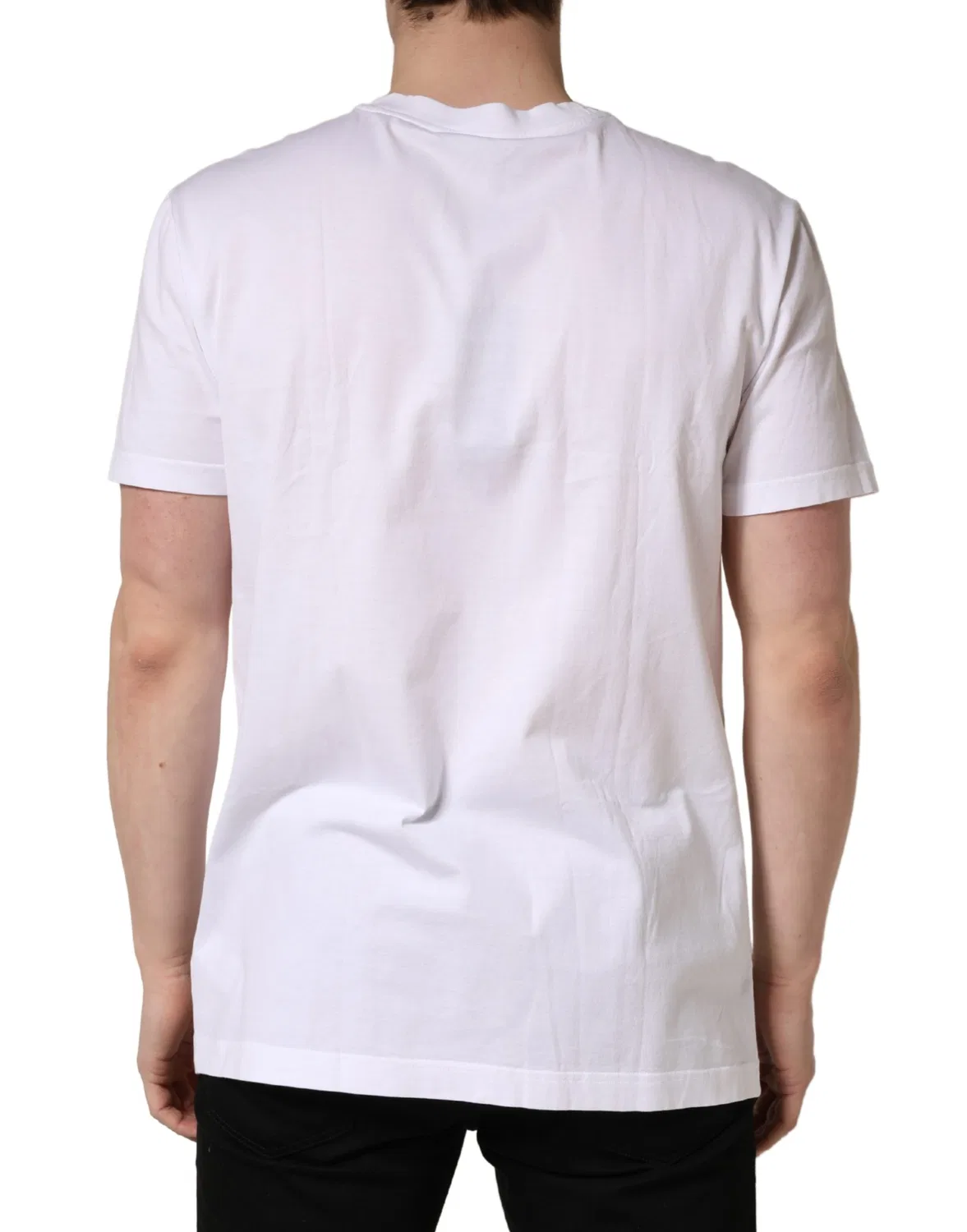 Мужская футболка с коротким рукавом с логотипом Barcode Dolce & Gabbana, White — фото 4
