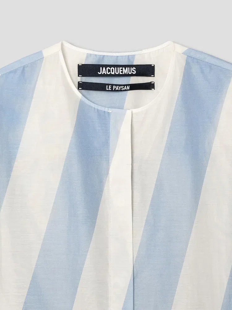 Платье с диагональными полосками La Robe Berlingot JACQUEMUS, Light Blue — фото 3