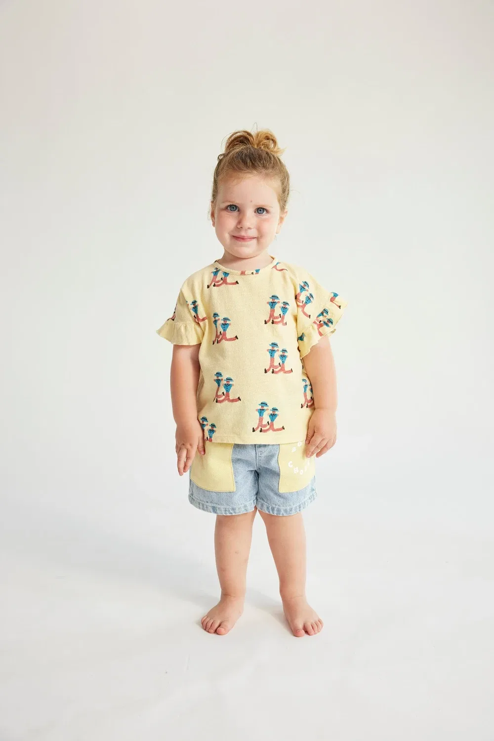 Шорты хлопковые для новорожденных Bobo Choses, Light Yellow — фото 4
