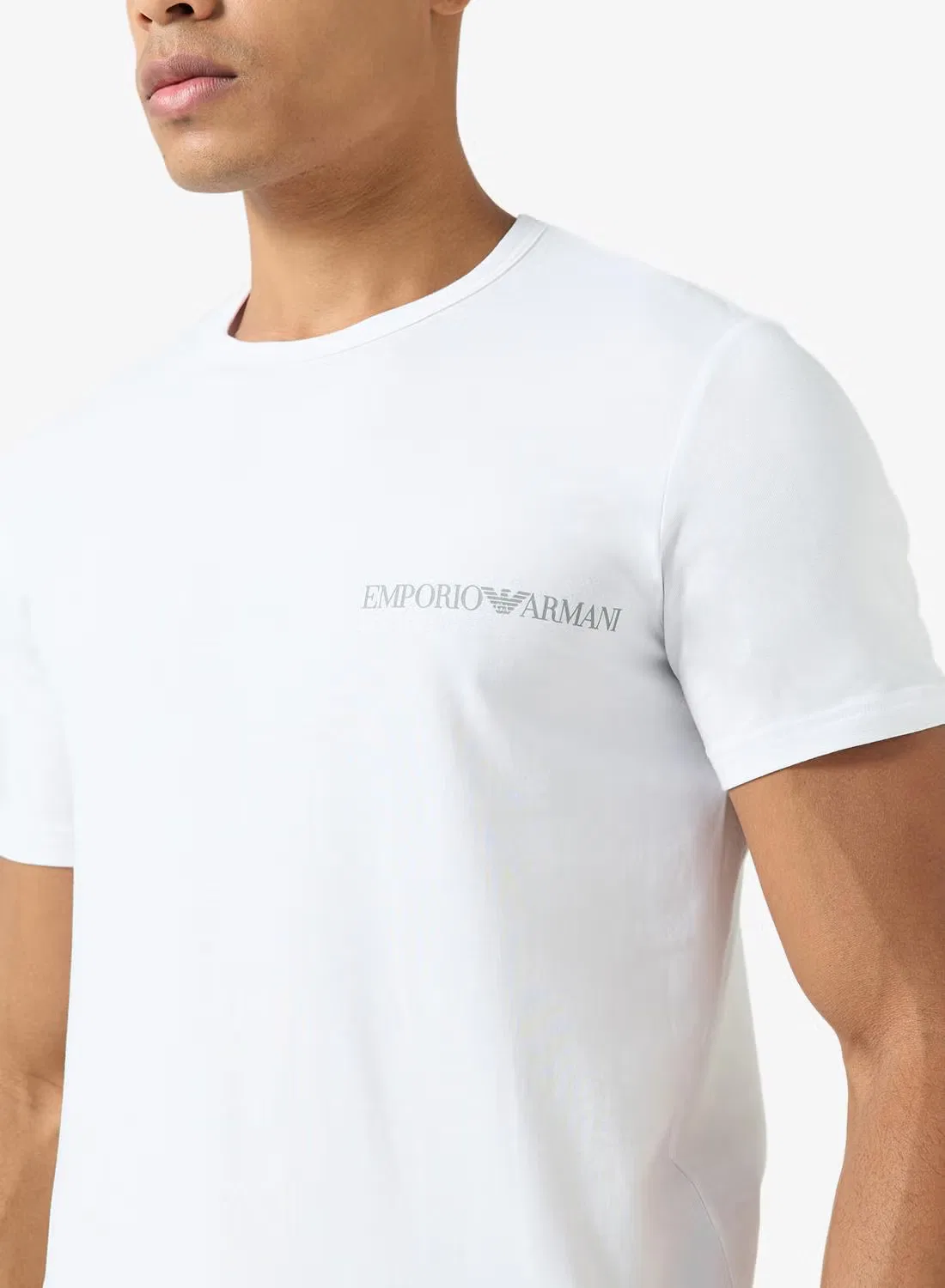 Футболка с логотипом, комплект из 2 штук, Emporio Armani, белый/черный — фото 4