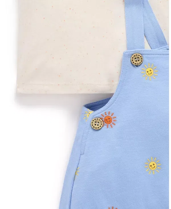 Детский комплект для мальчиков с коротким рукавом Purebaby, Sunshine Broderie — фото 4