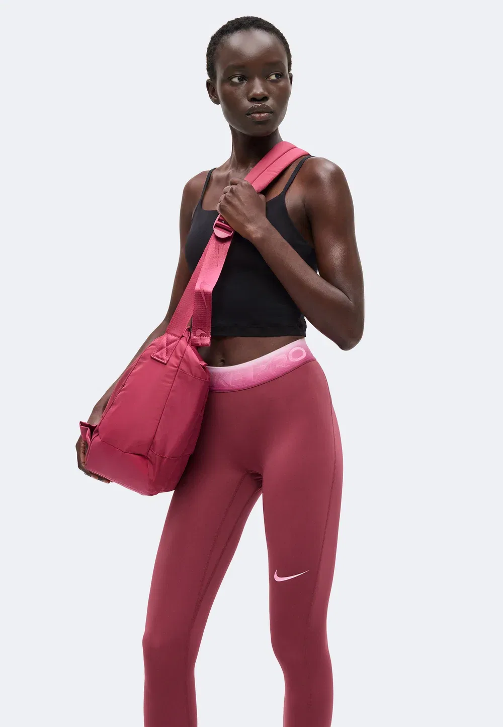 Обтягивающие леггинсы 7/8 Nike Performance, Pink Smoke/Pink Rise — фото 4