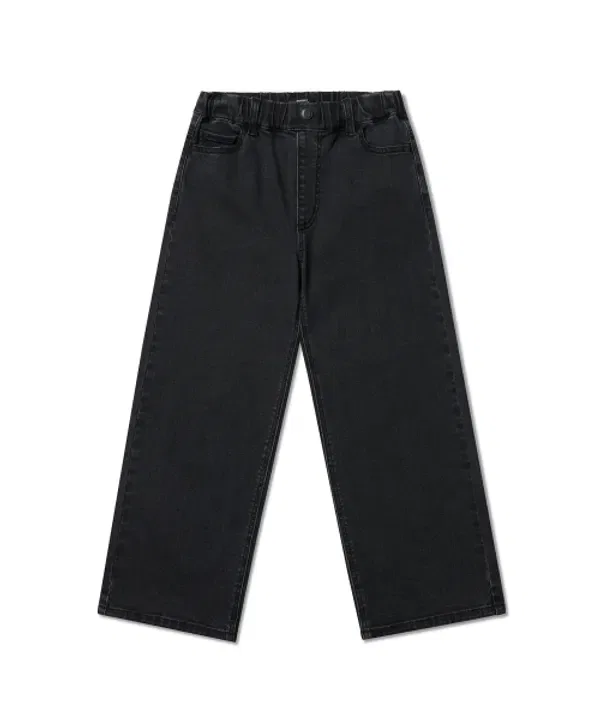 Джинсы широкие, Musinsa Standard Kids, Wash Black — фото 3