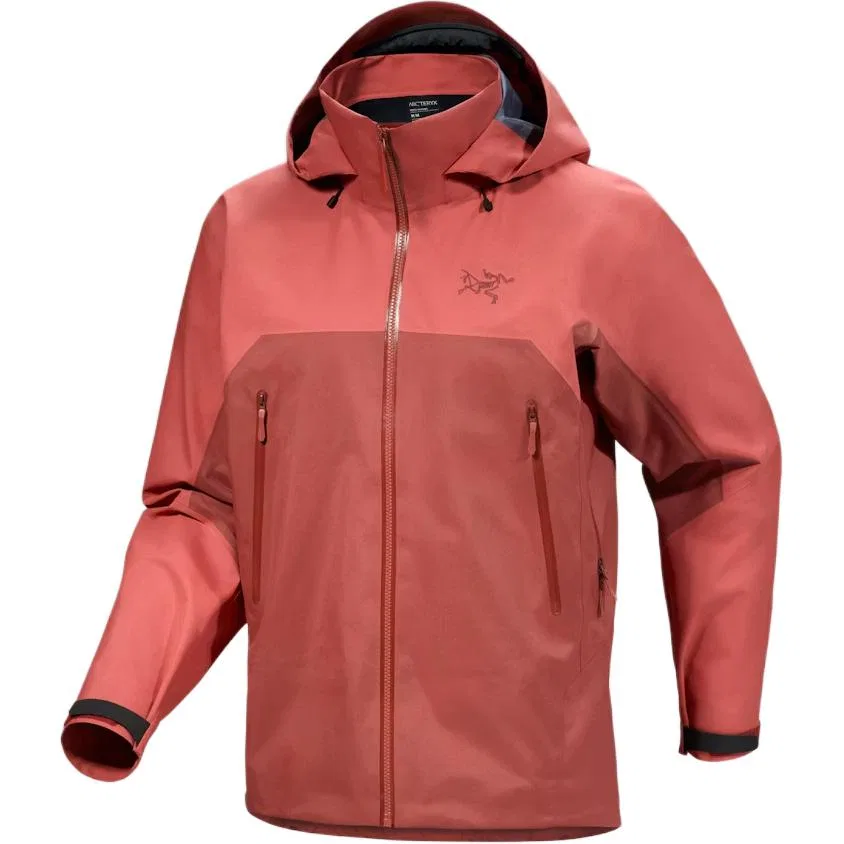 Мужская ветрозащитная куртка с капюшоном Arcteryx BETA AR, Stone Red/Dk Stone