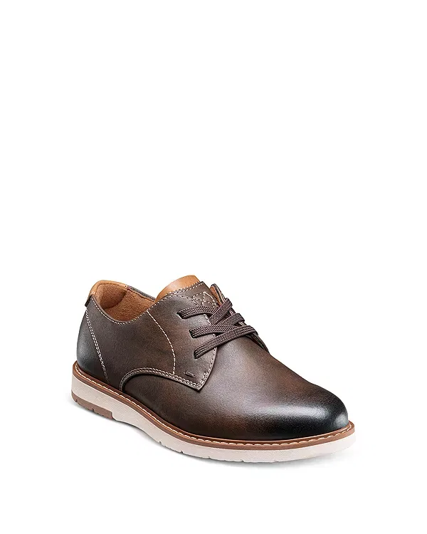 Мужские классические туфли на шнуровке Vibe Plain Toe Oxford Florsheim Kids, Brown Chocolate