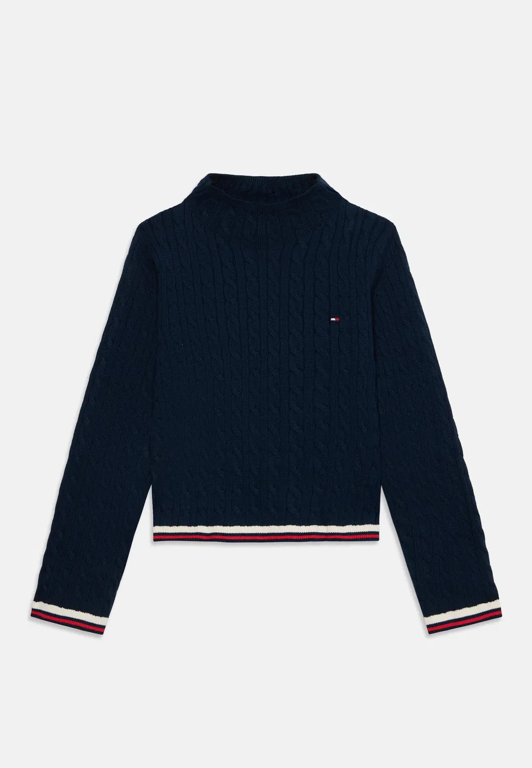Свитер с высоким воротником и косами Tommy Hilfiger, Dark Blue