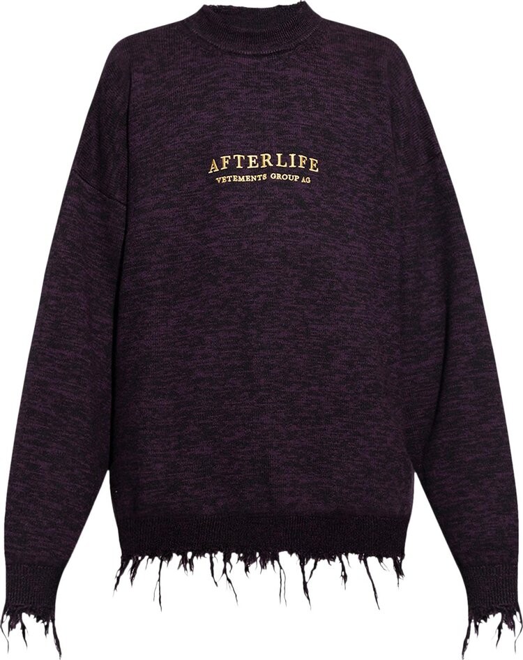 

Свитер Vetements Afterlife Destroyed Knitted Sweater 'Purple', фиолетовый