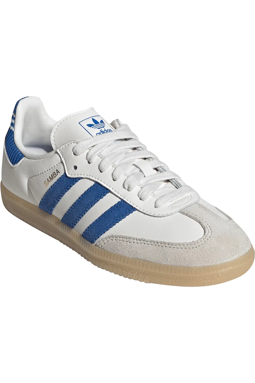 Кроссовки детские футбольные Samba OG adidas, Cloud White/Blue/Gum 3