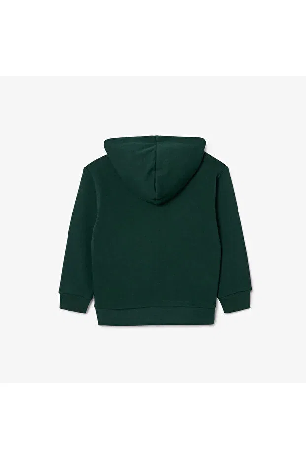 Детское худи для девочек с принтом Lacoste, Yzp-Green — фото 2