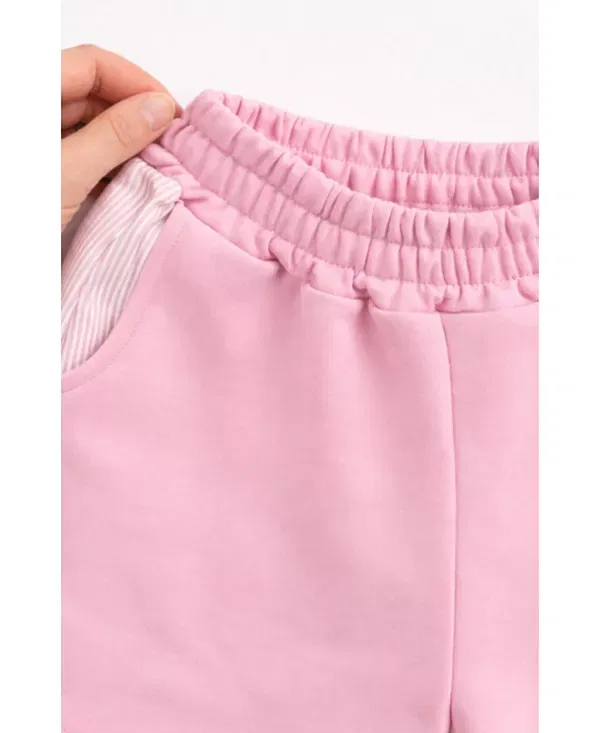 Детские шорты для девочек с карманами Bits & Bows, розовый — фото 3