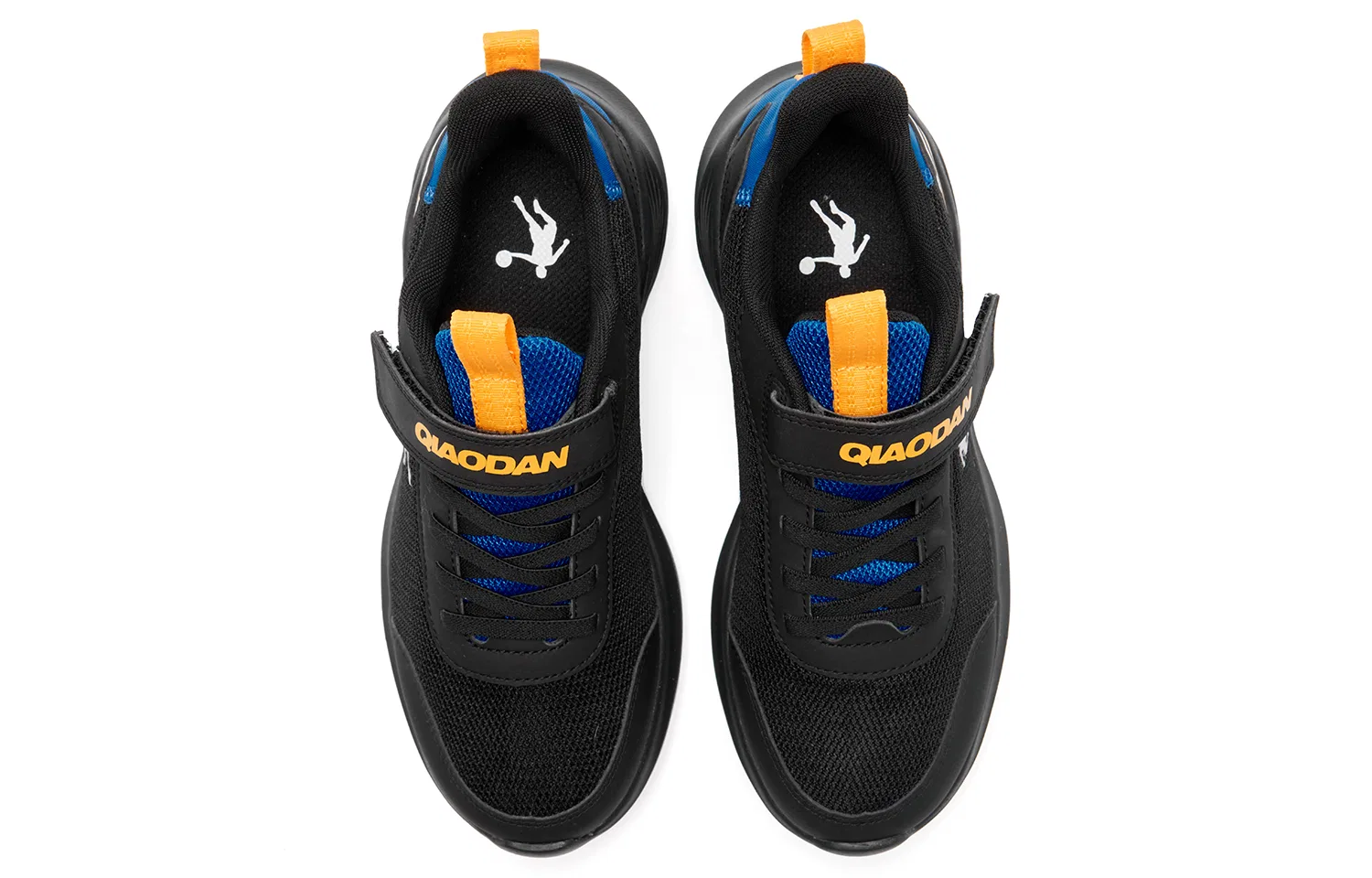 Детские кроссовки с защитой от скольжения и износа QIAODAN, Black Blue — фото 4