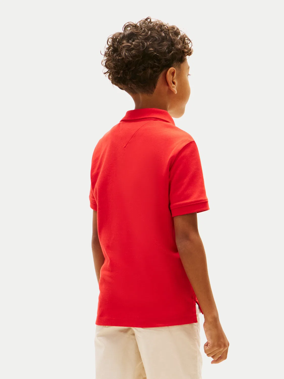Поло стандартного кроя для мальчика Essential Tommy Hilfiger, красный — фото 3