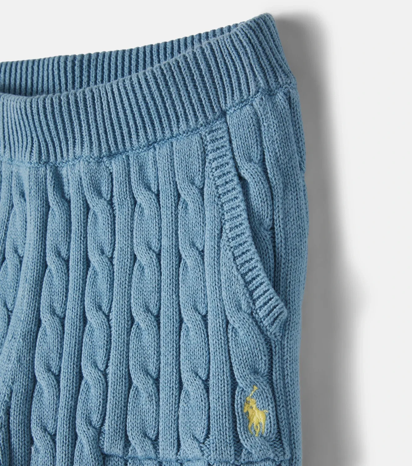 Брюки хлопковые жаккардовые Polo Ralph Lauren Kids, синий — фото 4