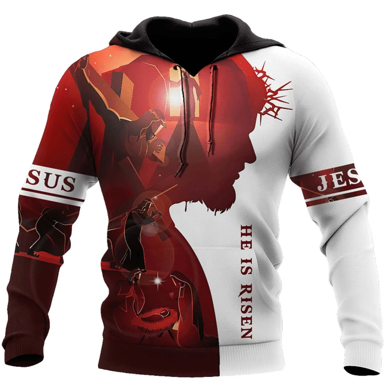 Мужской свитшот с принтом Christian Tattoo, Jesus Hoodie-9
