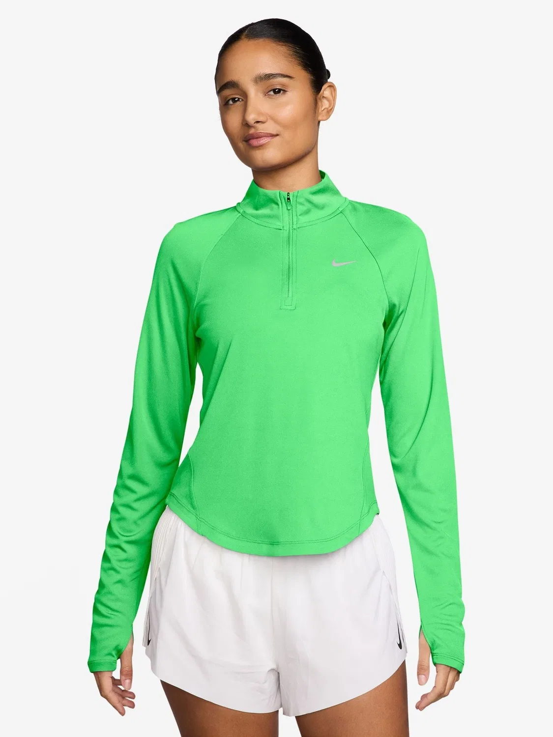 Беговая куртка Nike Illusion Green Tempo Swoosh Run Dri-FIT, дымчато-зеленый