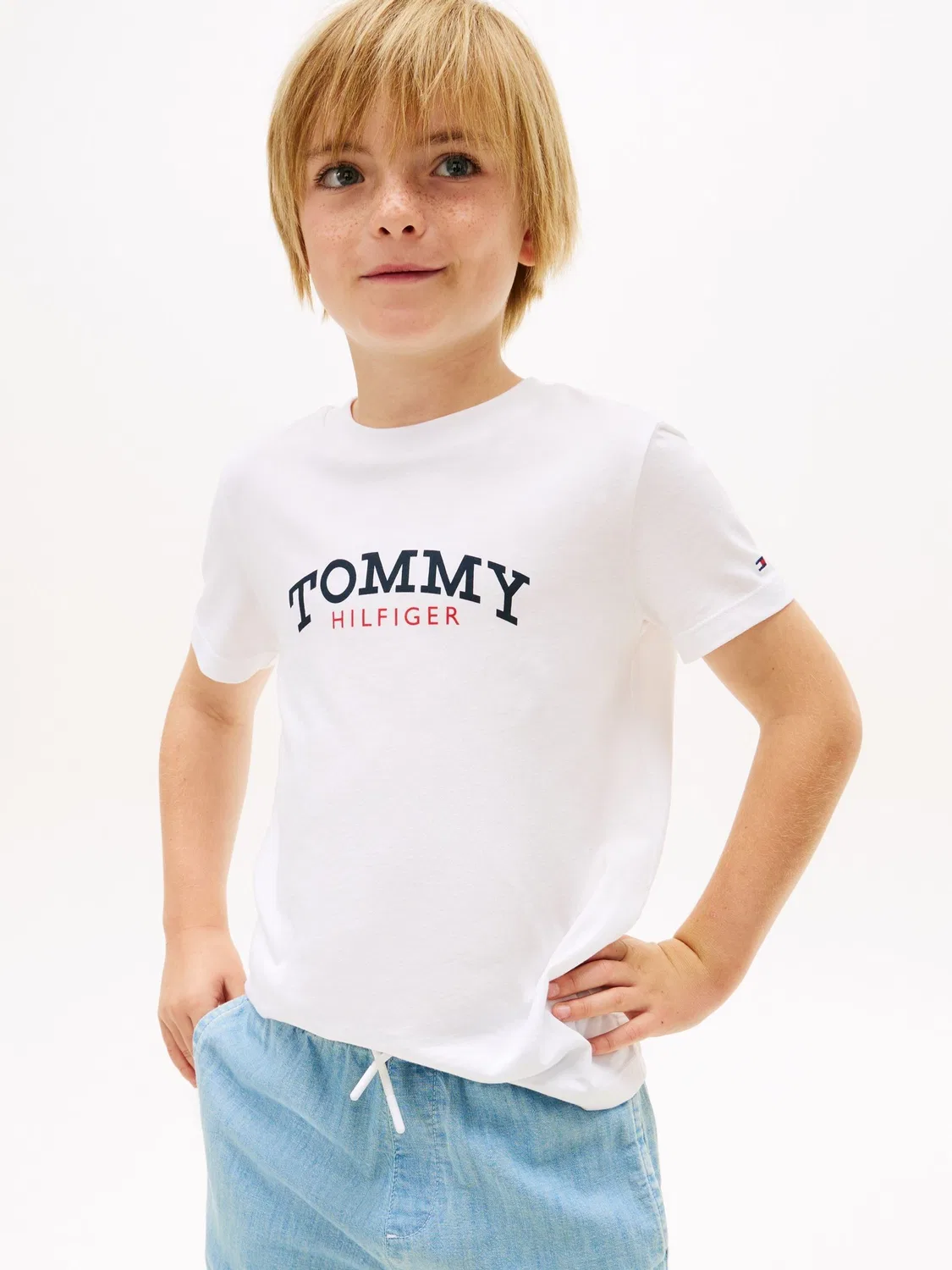 Футболка с логотипом Tommy Hilfiger, белый