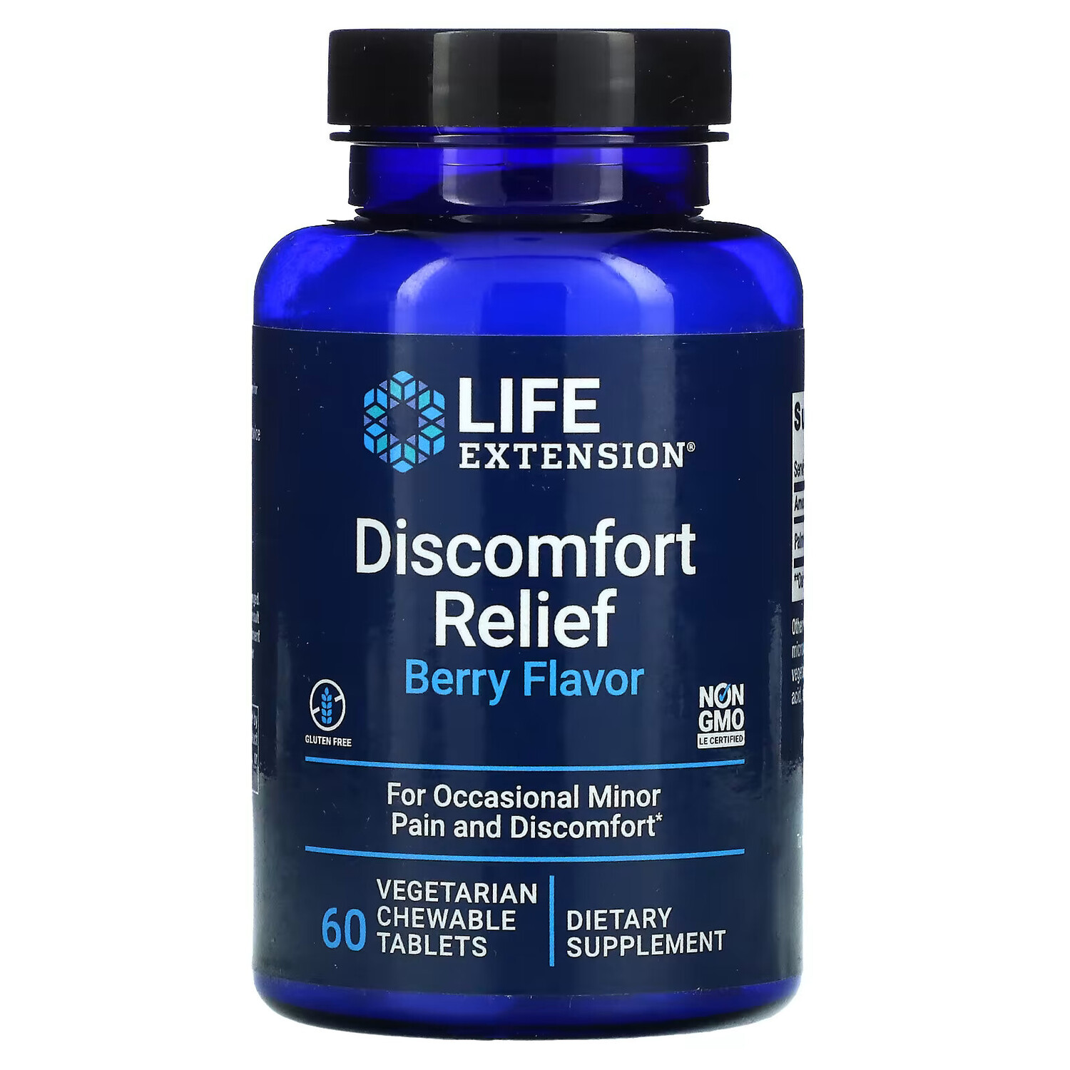 

Life Extension, ПЭА для снятия дискомфорта, 60 жевательных таблеток