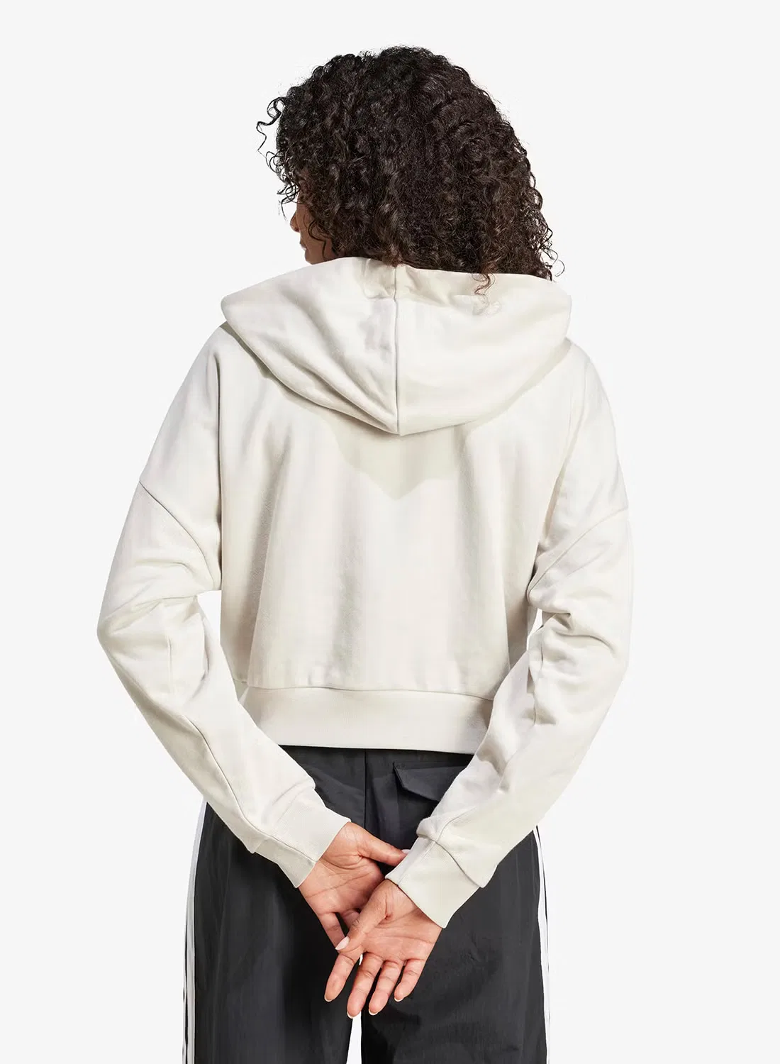 Худи с длинным рукавом 3-Stripes Adidas, белый — фото 2