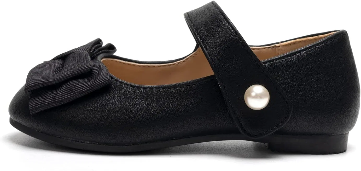 Детские туфли Мэри Джейн для девочек FUNKYMONKEY, Black Bowknot — фото 2