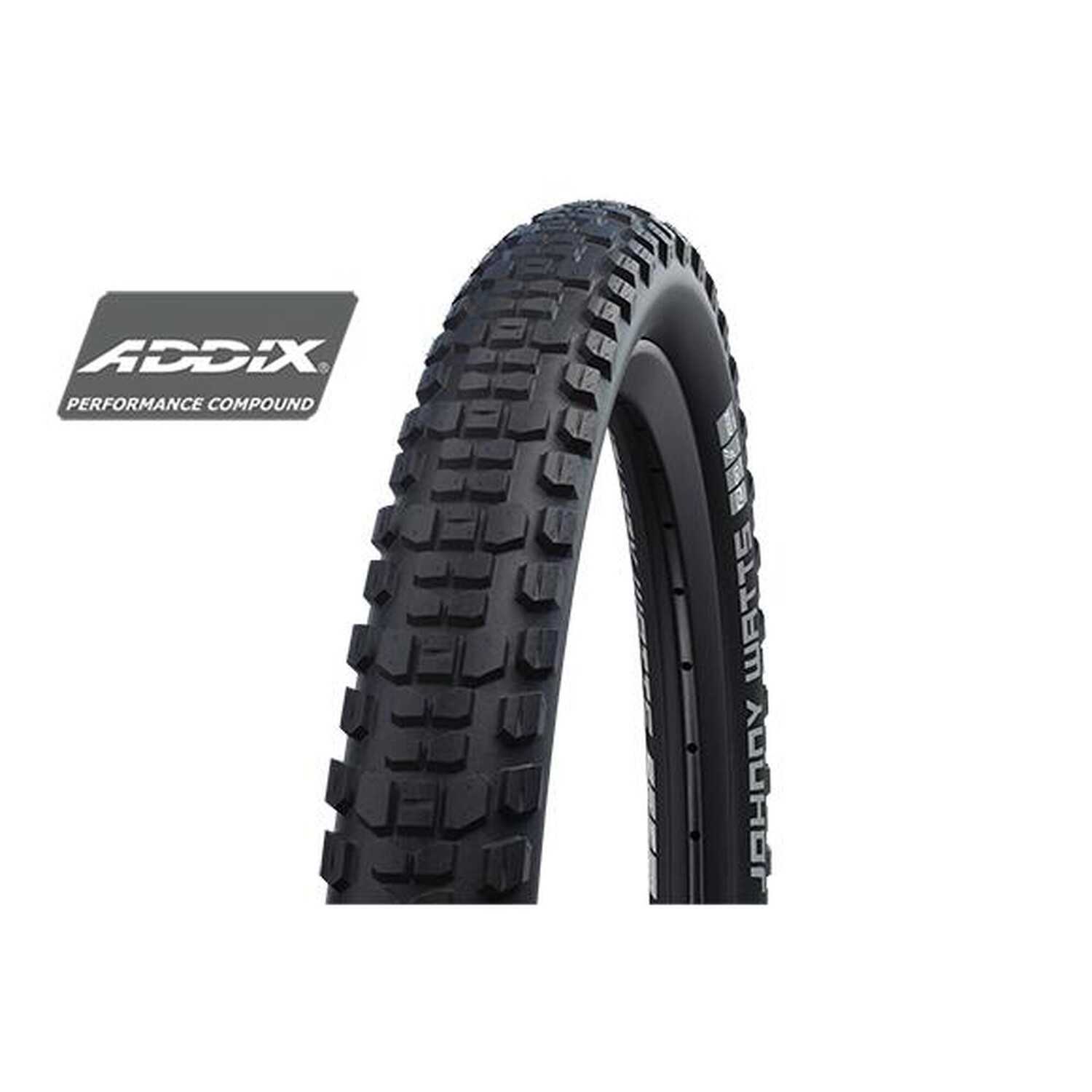 

Складная покрышка Johnny Watts — 27,5x2,35 дюйма — Addix Performance — DD — Race Guard SCHWALBE, черный / черный / черный