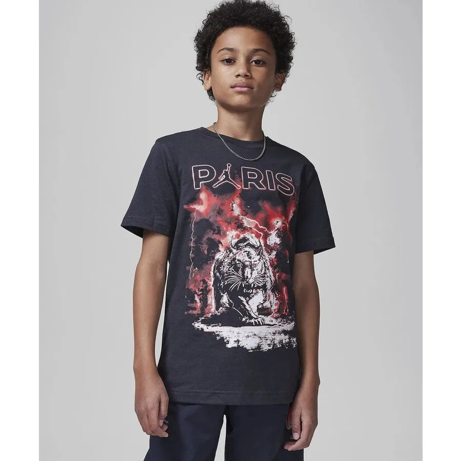 Детская футболка Nike Jordan Lightning PSG SS Tee, Цвет: Duman