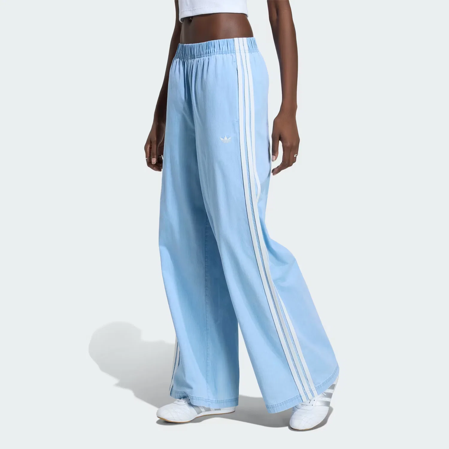 Женские широкие брюки из денима Summer Glow Adidas Originals, светло-синий