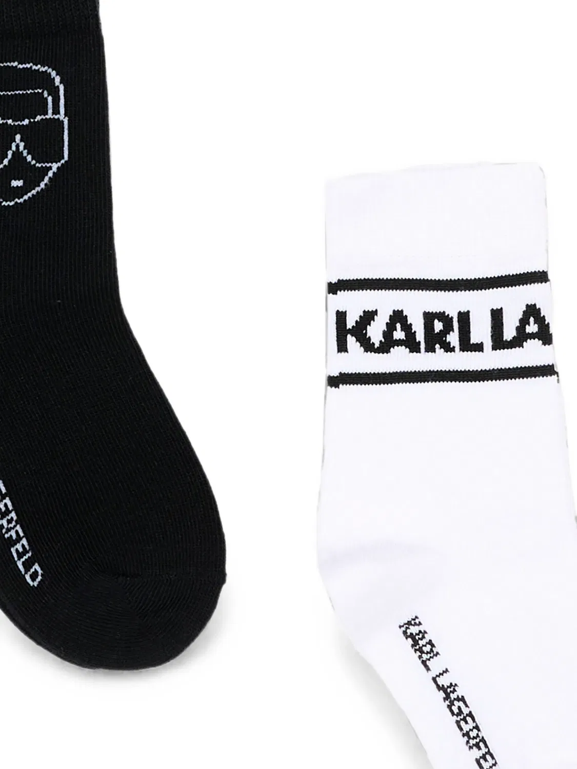 Комплект из двух пар носков с логотипом Karl Lagerfeld Kids, черный — фото 4