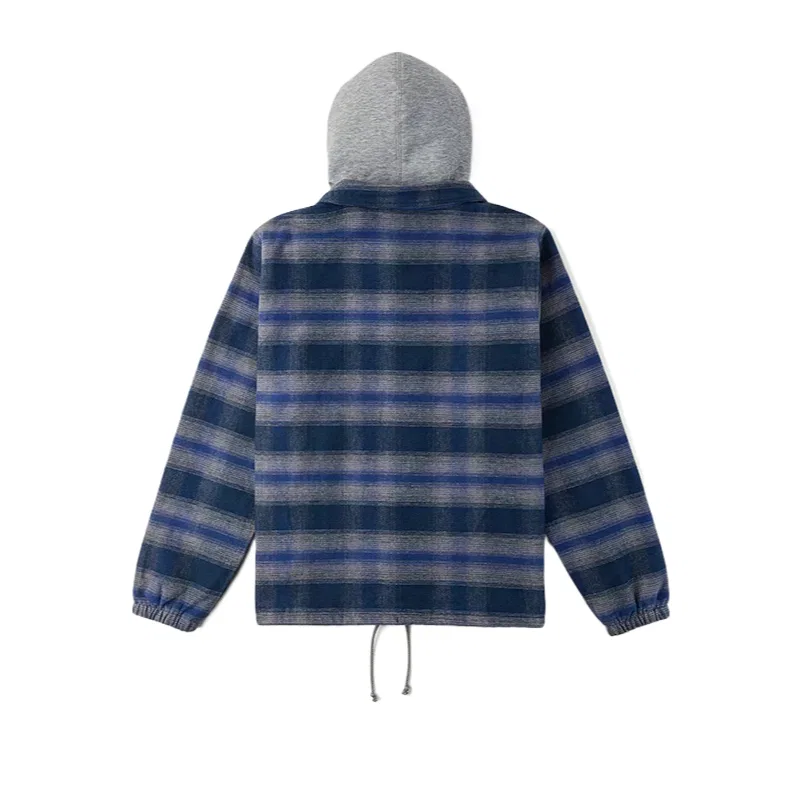 Детская куртка с капюшоном Blue White Plaid Vans, Blue White Plaid — фото 3