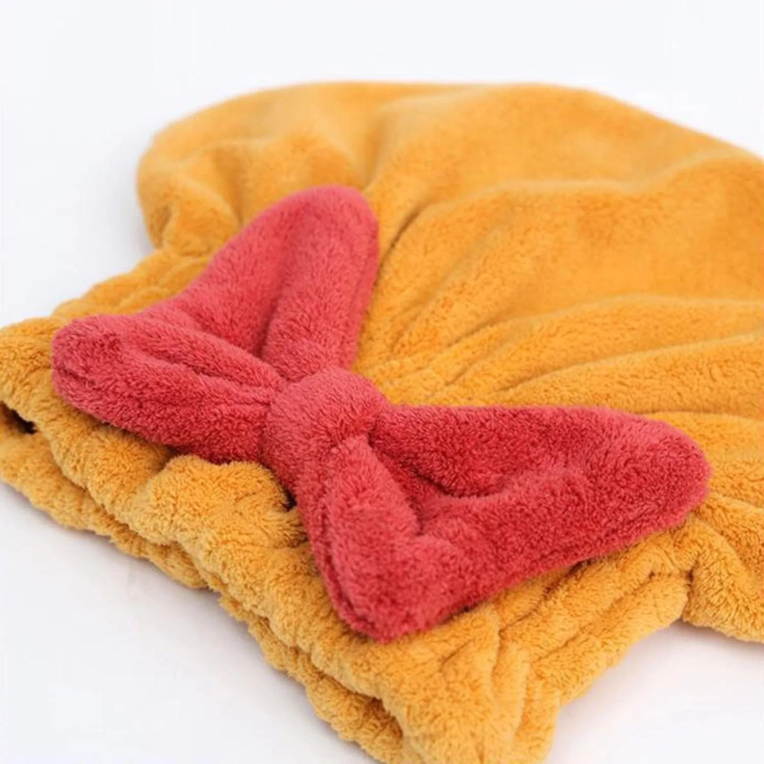Полотенце для волос Microfibre, CVZQTE, 1 шт, 27x26 см, Claret — фото 3