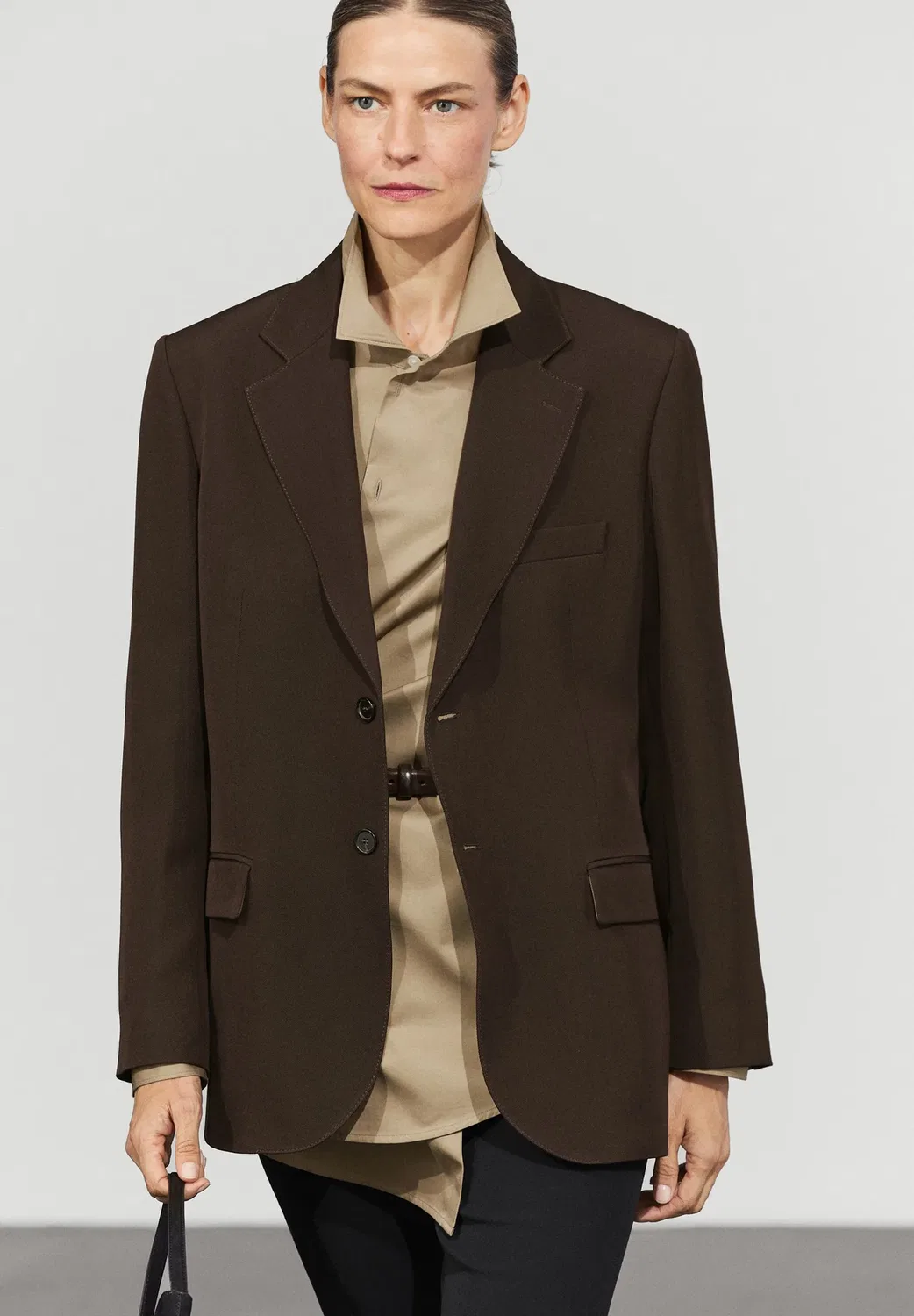 Блейзер Massimo Dutti, Mottled Dark Brown