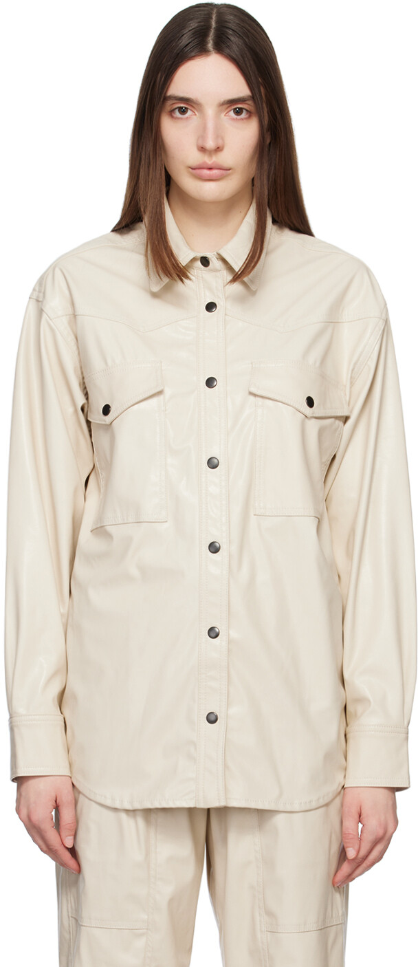 

Рубашка из искусственной кожи Off-White Berny Isabel Marant Etoile