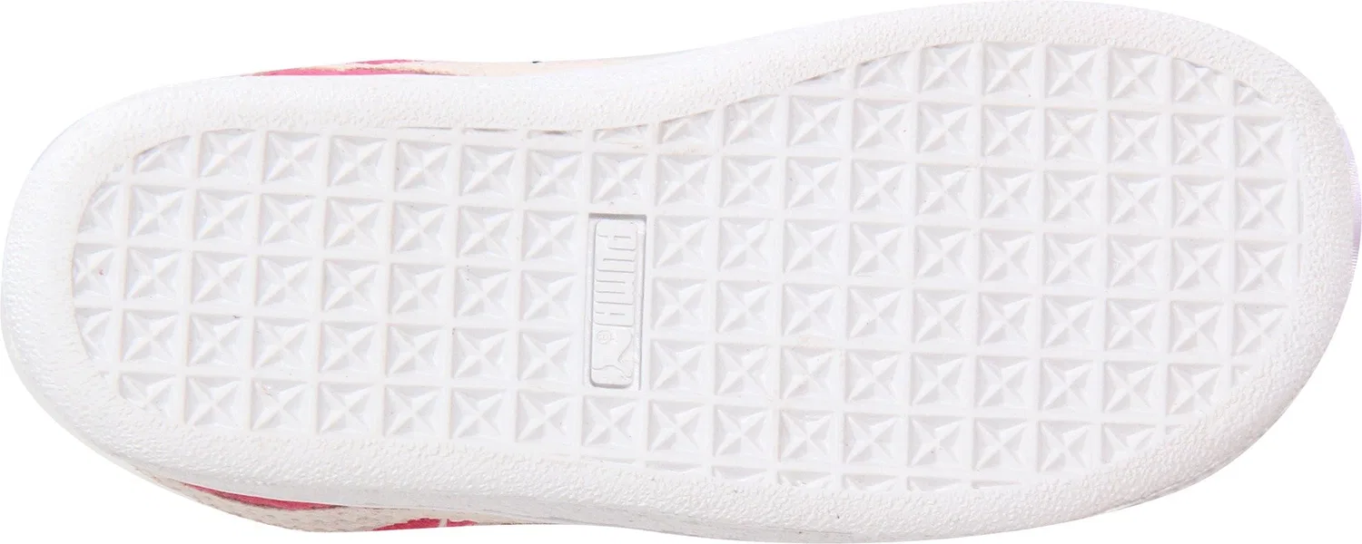 Детские кроссовки для мальчиков замшевые Suede Classic PUMA, Bright Pink White — фото 4