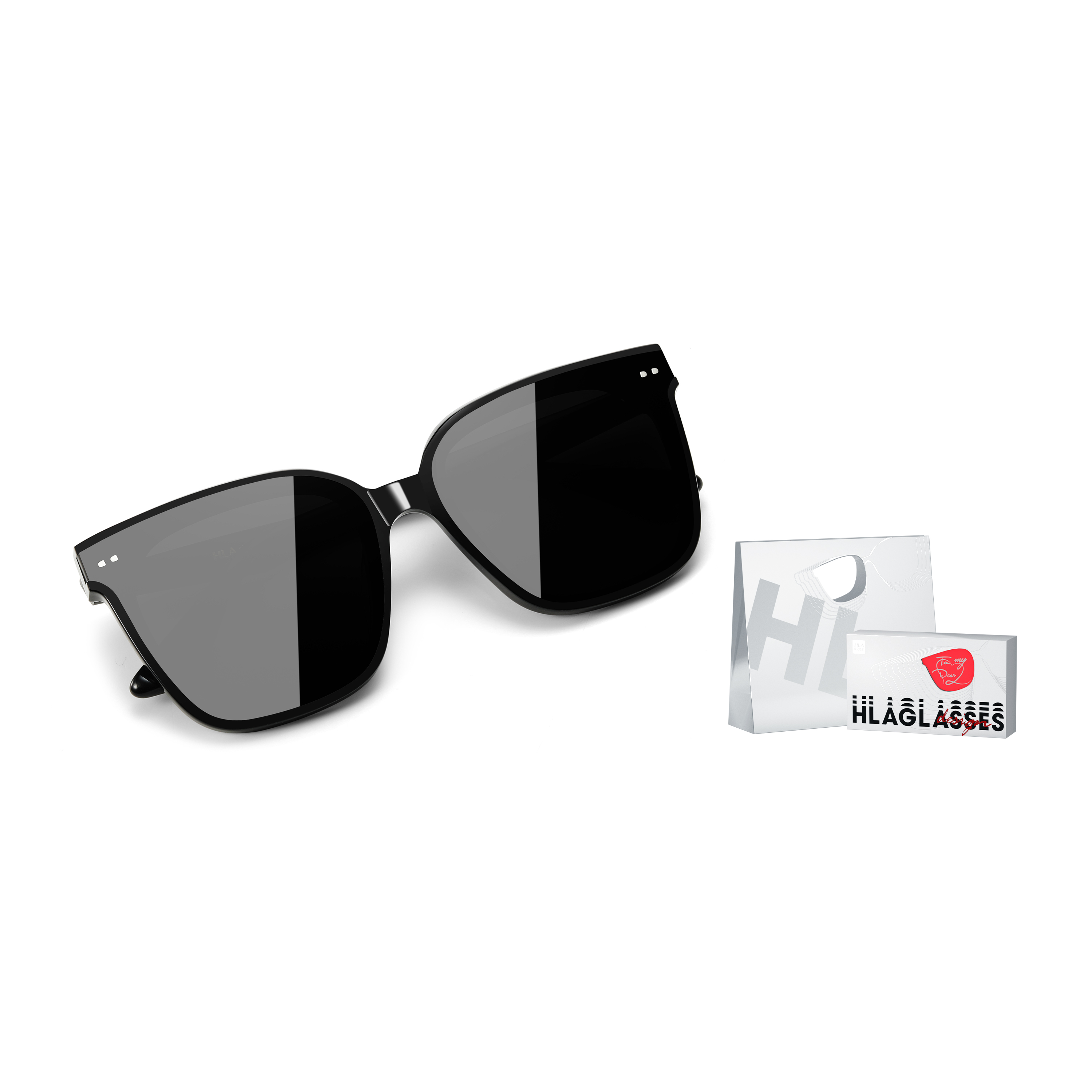 

HLA Солнцезащитные очки Unisex, Black (Polarized)[Love Photo]Box (Photo Printable, Contact Customer Service Note)