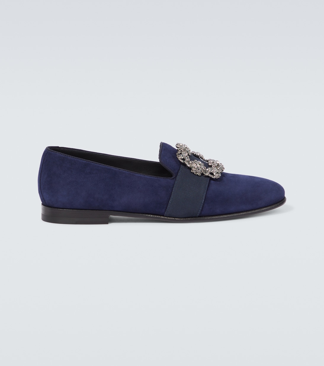 

Карлтон украшенные замшевые лоферы Manolo Blahnik, 4116 Navy