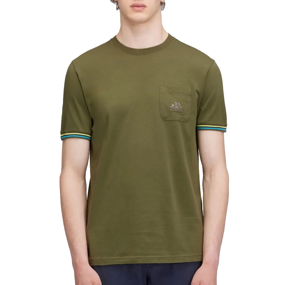 

Футболка Sundek Finn crew neck with pocket, зеленый