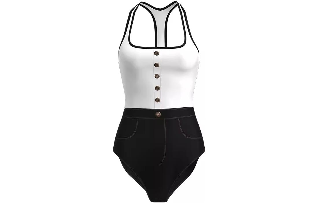 

SS23 Слитный женский купальник Atlantic Beach, Almond White