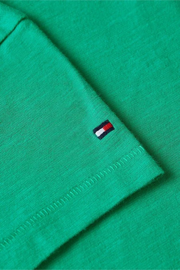 Женская футболка хлопковая короткий рукав ww0ww48702 Tommy Hilfiger, Green — фото 4