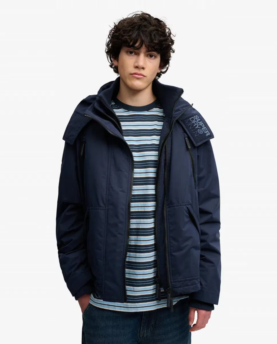 Мужская куртка с капюшоном, Cortavientos MF Arctic, Superdry, темно-синий