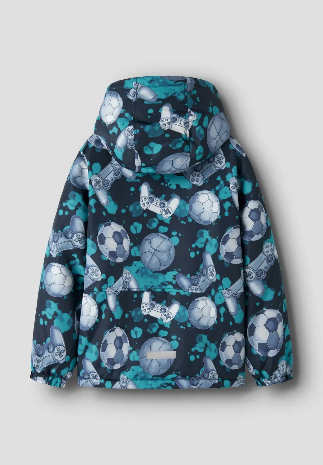 Nkmmax jacket pa aop noos - light jacket Name It, Dark Sapphire Aop Sporty Splash — фото 2