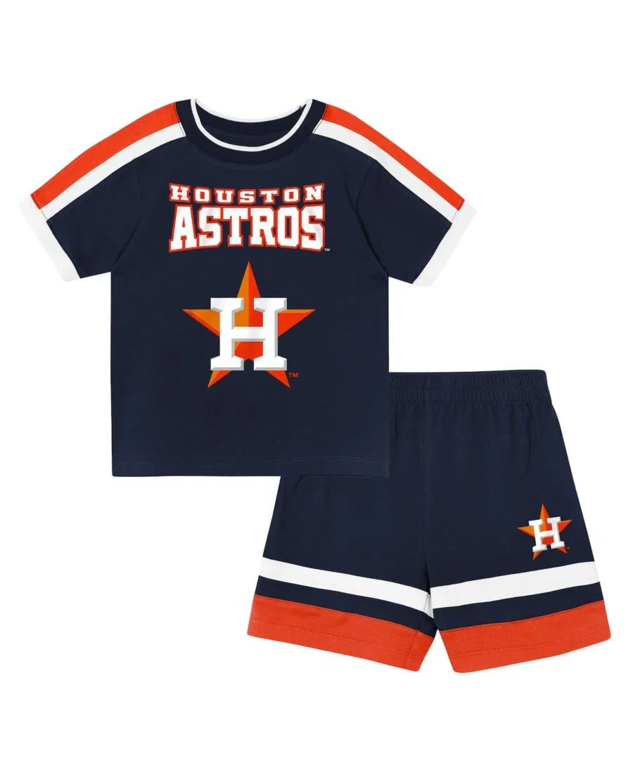Детский комплект футболки и шорт с принтом Houston Astros Outerstuff, Navy