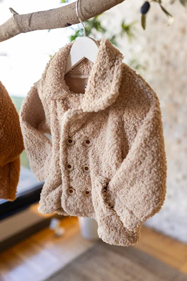 Детская куртка для девочек хлопковое Butik, Coffee Foam — фото 2