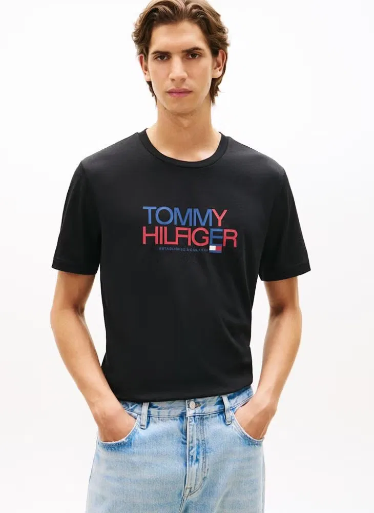 Футболка с принтом логотипа Tommy Hilfiger, черный — фото 2