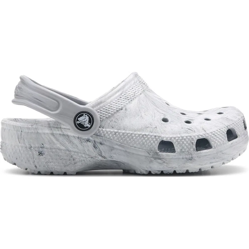 Детские классические сабо с мраморным рисунком Crocs, Grey Swirl — фото 2