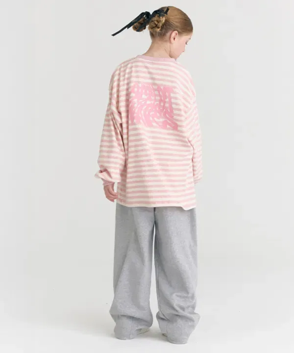 Костюм из футера с волновым принтом, F6 Ocelot Junior, розовый — фото 3