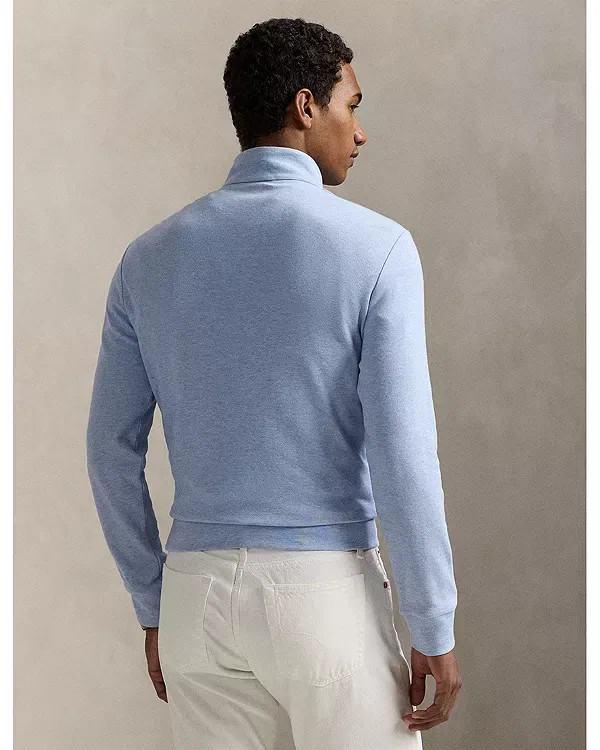 Мужской джемпер с воротником-стойкой Polo Ralph Lauren, синий — фото 3